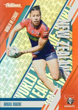 2024 NRL Traders Titanium - World In League Parallel #WLP27 Abigail Roache Front